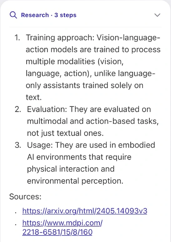 Pumli research answer with clickable source links